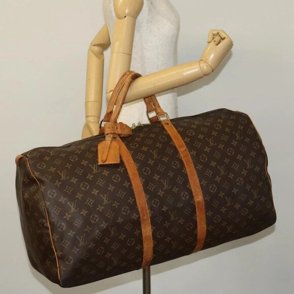 LOUIS VUITTON Monogram Keepall 60 Boston Bag LV Auth - Picture 15 of 16